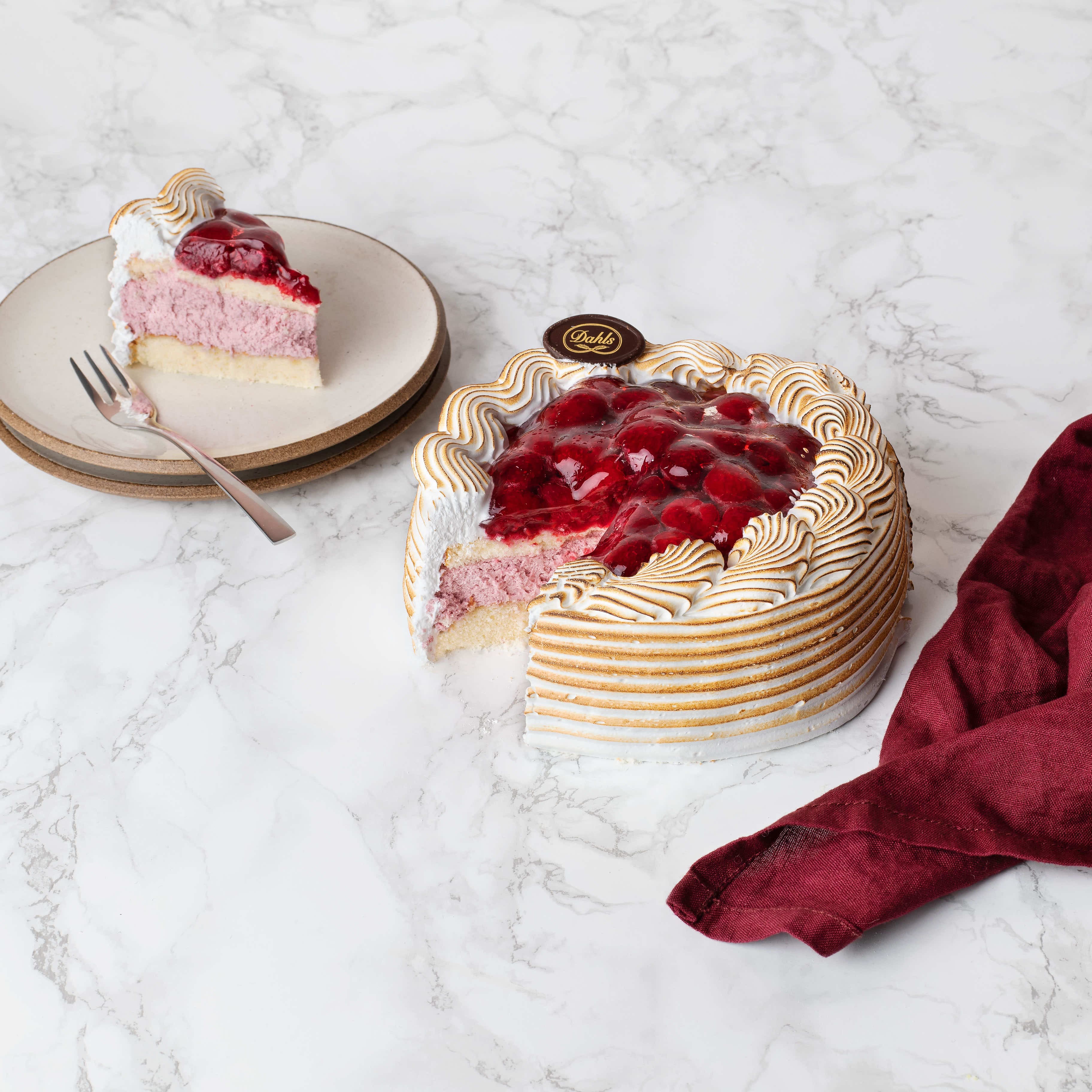 Italiensk Hallonmaräng